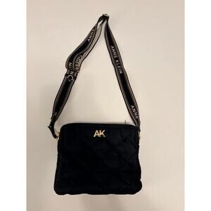Anne Klein Black Quilted Nylon Crossbody
